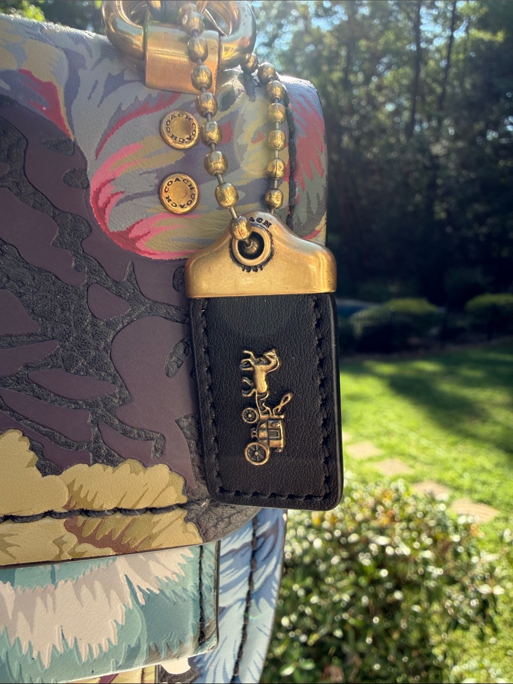 Coach Vintage Troupe Crossbody Kaffe Fassett Collaboration Bag RARE; added TAG - Picture 5 of 17
